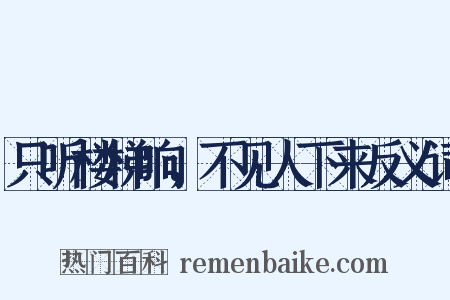 只听楼梯响，不见人下来反义词是什么意思的图片